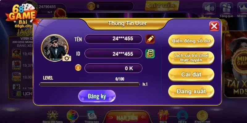 Đăng ký đăng nhập 2 Hướng dẫn bảo mật tài khoản đăng ký 68gamebai